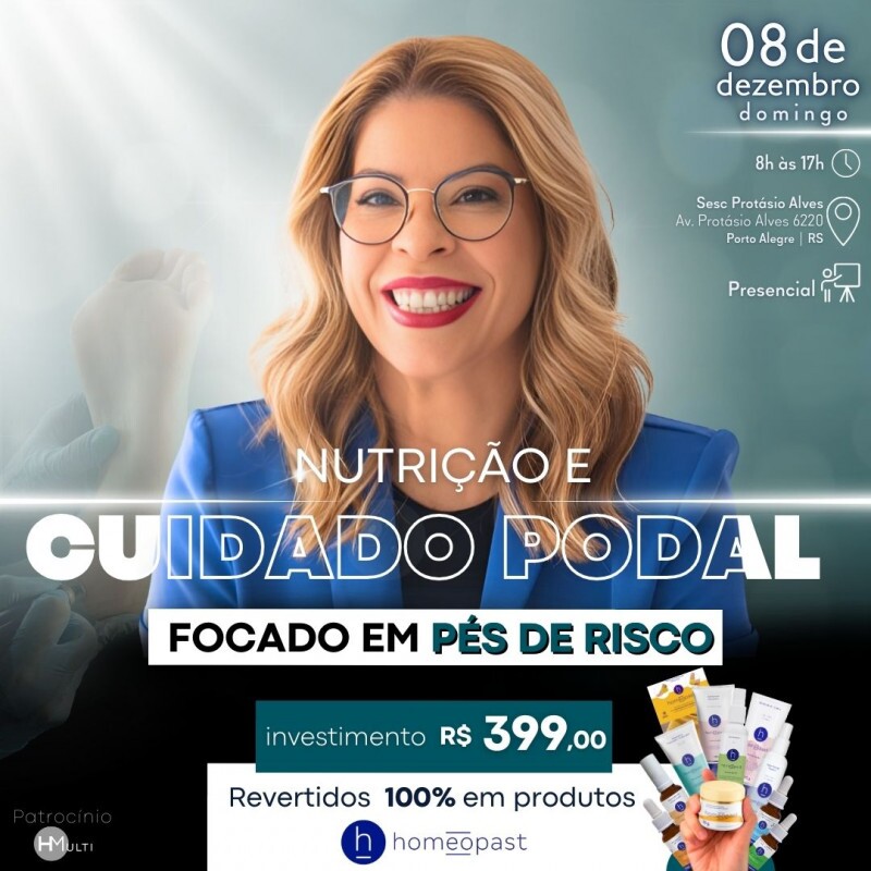 Nutrição e cuidado podal focado em pés de risco